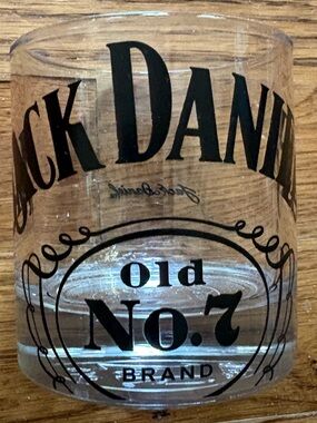 Jack Daniels Old No.7 Whiskey Rocks Lowball 8 oz. Glass, NWOT